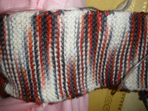 Scarf for B (Also making hat for her husband and mittens for son)
